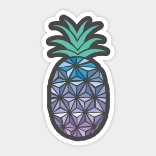 Spaceship Pineapple Sticker